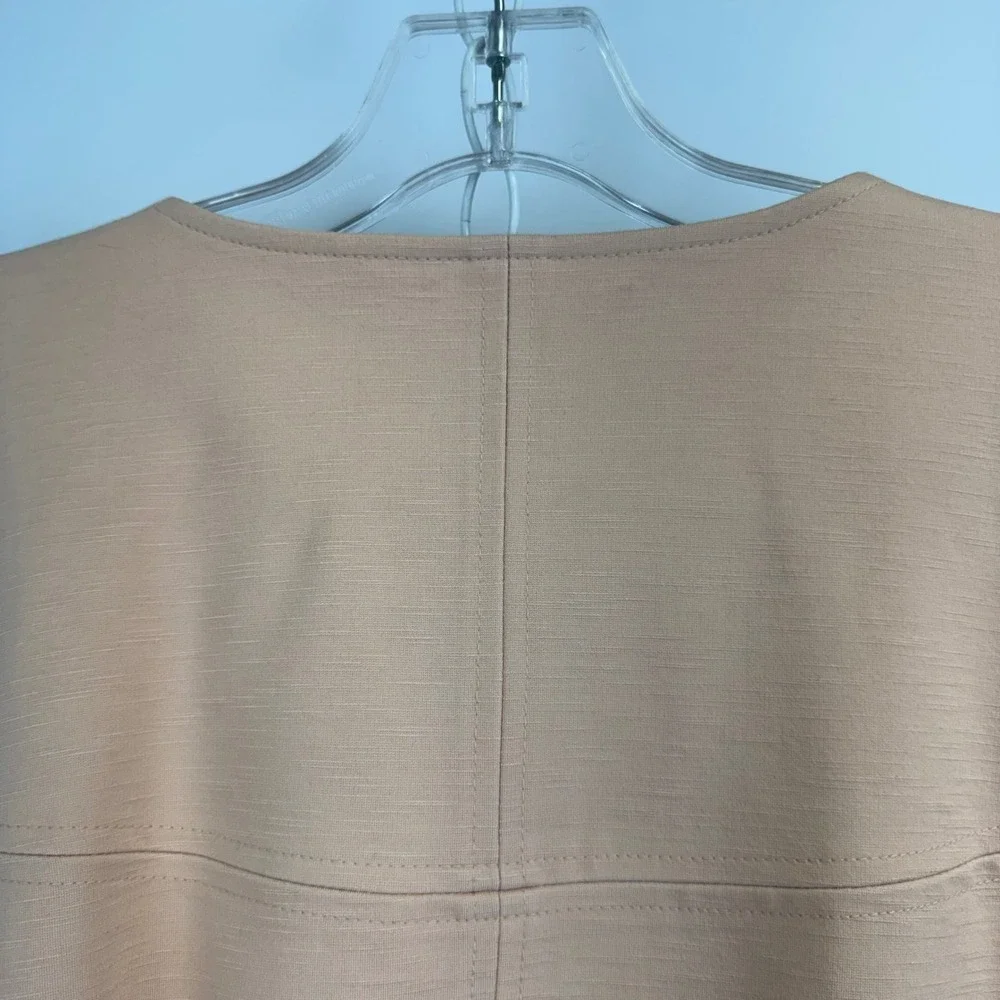 Black‎ Label by Chicos Peach Double Breasted Textured Jacket Size 1 Medium